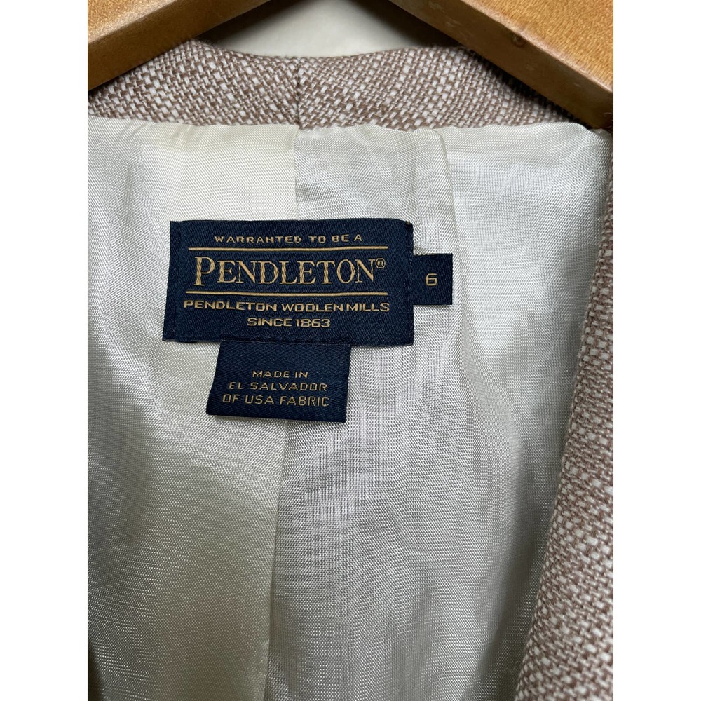 Pendleton 100% Virgin Wool Patterned Tweed Single… - image 4